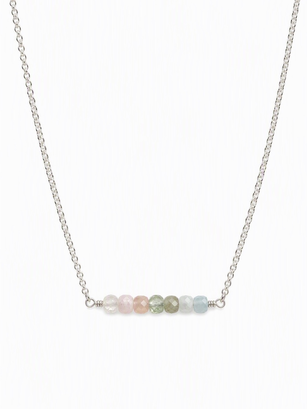 Morganite Bar necklace